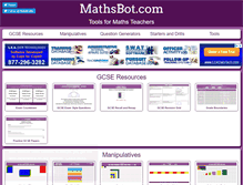 Tablet Screenshot of mathsbot.com